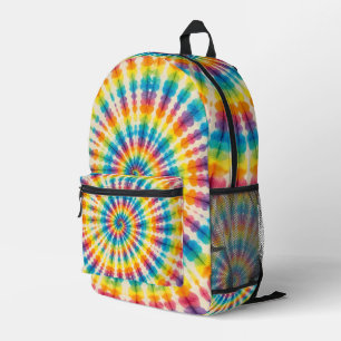 Impresa Corbata teñida psicodélica Mochila retro groovy