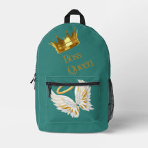 Corona de Reina Jefa y Alas Mochila Amarilla
