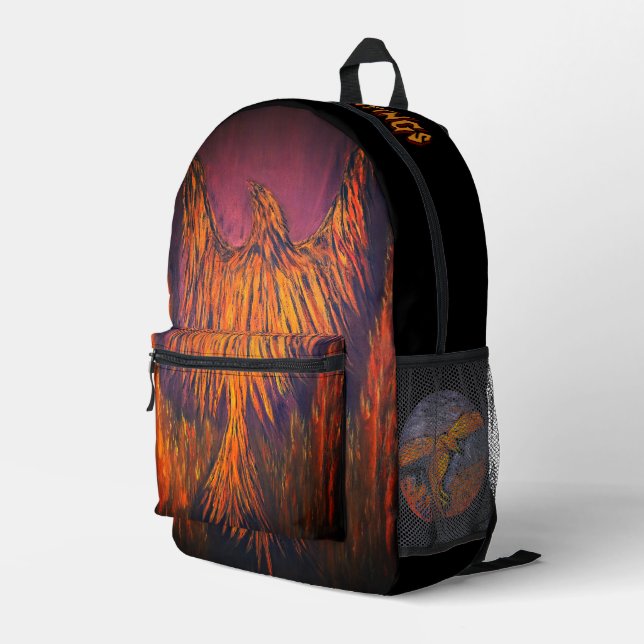 Impresa DG Paintings Fire Phoenix Mochila V2 (Esquina derecha trasera )