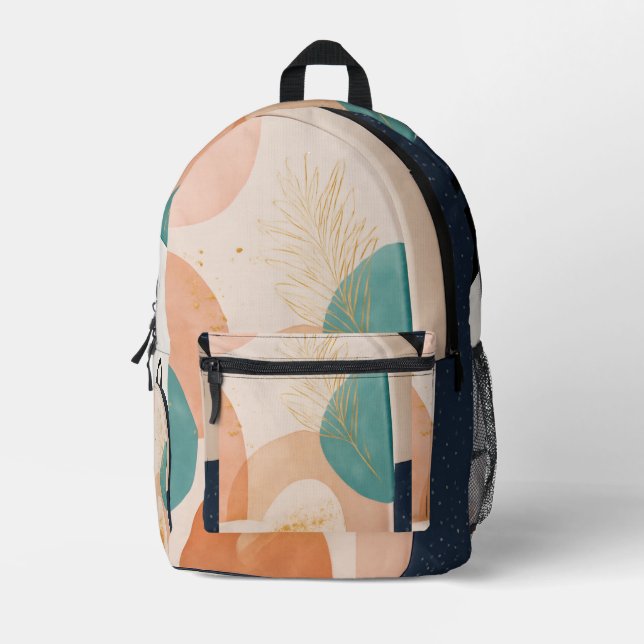 Impresa "Diseño de mochila de acuarela abstracta boho" (Anverso)