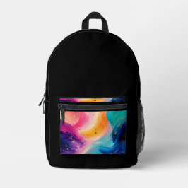 Impresa Diseño de mochila de arte abstracto vibrante para 