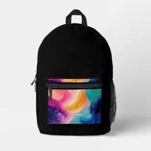 Impresa Diseño de mochila de arte abstracto vibrante para 