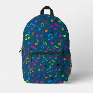 Impresa Diseño de notas musicales coloridas para mochila