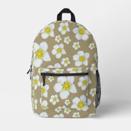 Impresa Diseño floral blanco en mochila