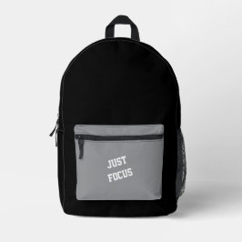 Impresa Diseño minimalista de mochila gris negra para niño