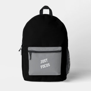 Impresa Diseño minimalista de mochila gris negra para niño
