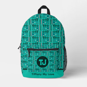 Impresa Elegante mochila con monograma para fin de semana 