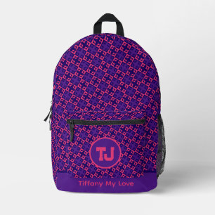 Impresa Elegante mochila de verano de secundaria para ella