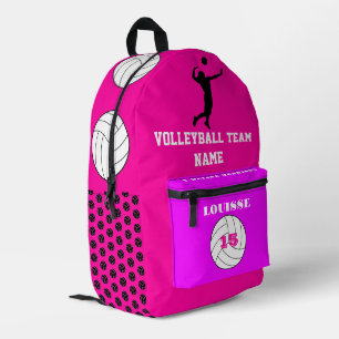 Impresa equipo de voleibol de mochila rosa Rosa fuchsia