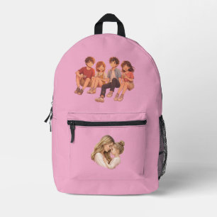 Impresa Escuadrón de Mejores Amigos — Mochila Escolar Rosa
