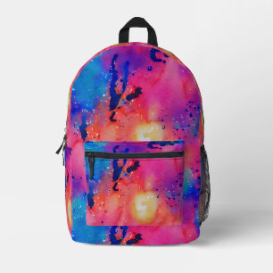 Impresa Esplash galáctico: Mochila acuarela cósmica