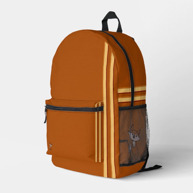 Impresa figdewdrops Fig el zorro Mochila Naranja (Esquina derecha trasera )