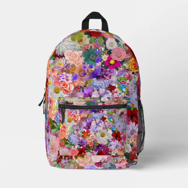 Impresa flores en la mochila (Anverso)