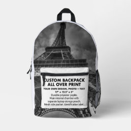 Impresa Foto de personalizado en la mochila de impresión
