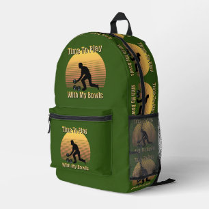 Impresa Funny Lawn Bown Juega Tiempo, Mochila de impresión