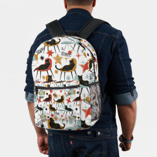 Impresa Gato negro retro elegante en mochila atómica MCM