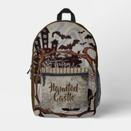 Impresa Halloween, Castillo Embrujado, Mochila Vintage Imp