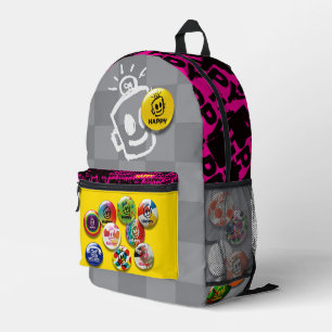 Impresa HAPPY mochila con botones