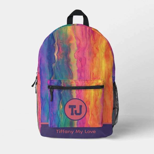 Impresa Hermosa mochila monogramada (Anverso)