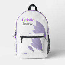 Hojas estéticas y mochila inspirada en la naturale