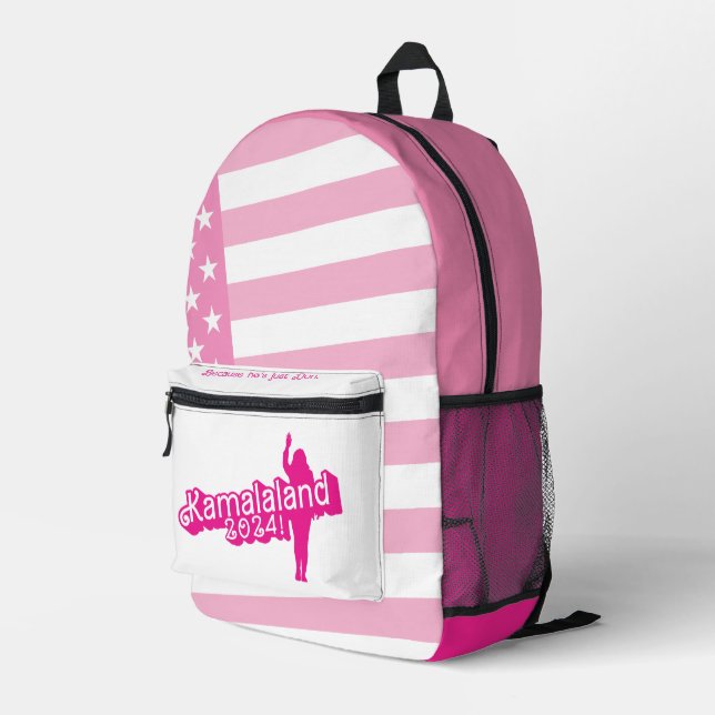 Impresa "Hola Kamala" - Mochila (eslogan A) (Esquina derecha trasera )