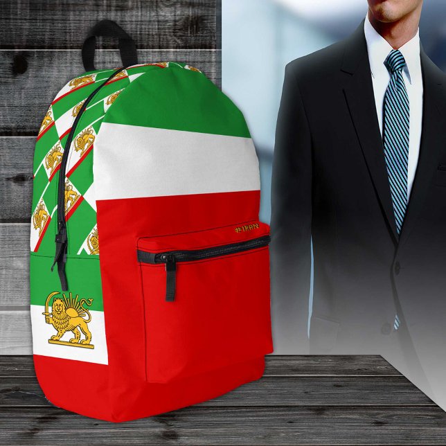 Impresa Irán, mochila de León Persa, Bandera, Sha de Irán (Subido por el creador)