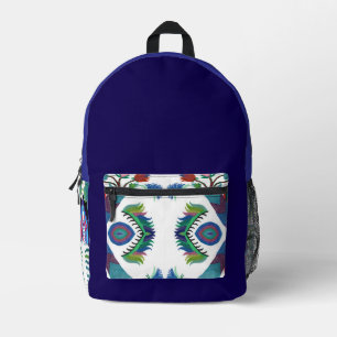 Impresa Isla de -Ferns C/M y color sólido en una mochila