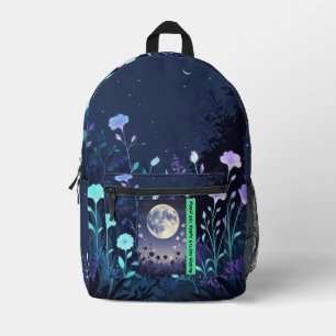 Impresa Jardín de la luna - Diseño de la mochila floral su