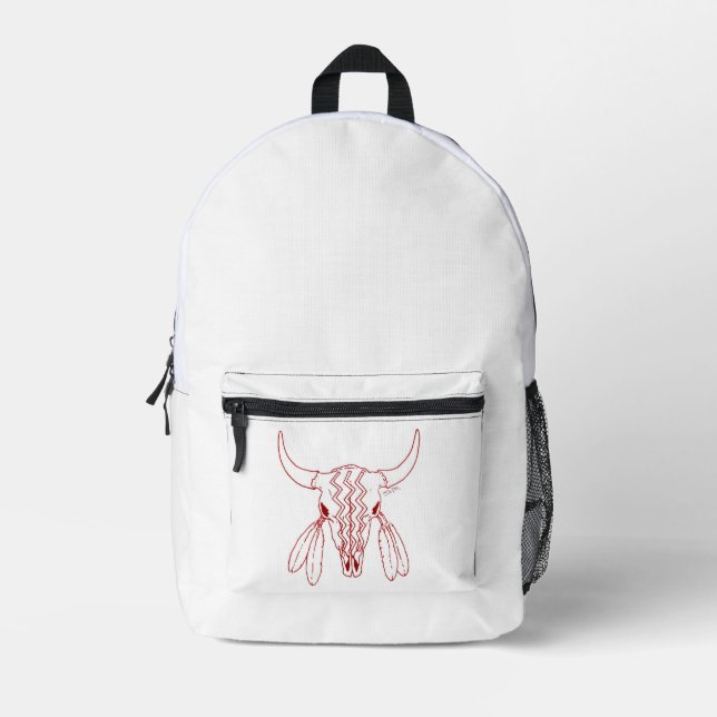 Impresa Línea de baile del fantasma rojo Buffalo mochila b (Anverso)