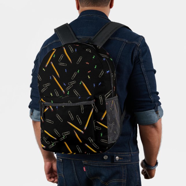 Impresa Material escolar Pencillos Pushpins Mochila negra (Insitu (Modelo))