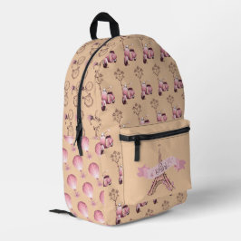 Impresa Me encanta la impresión de París, mochila para cor