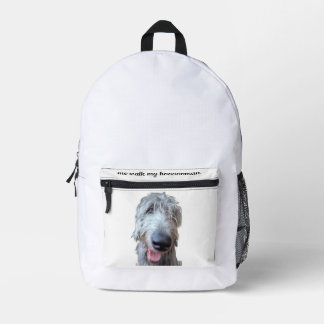 Impresa Me Paseo a Mi Hoooooman Irish Wolfhound Mochila