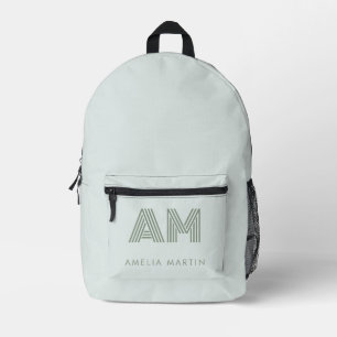 Impresa Mínimalista mochila geométrica de monograma person