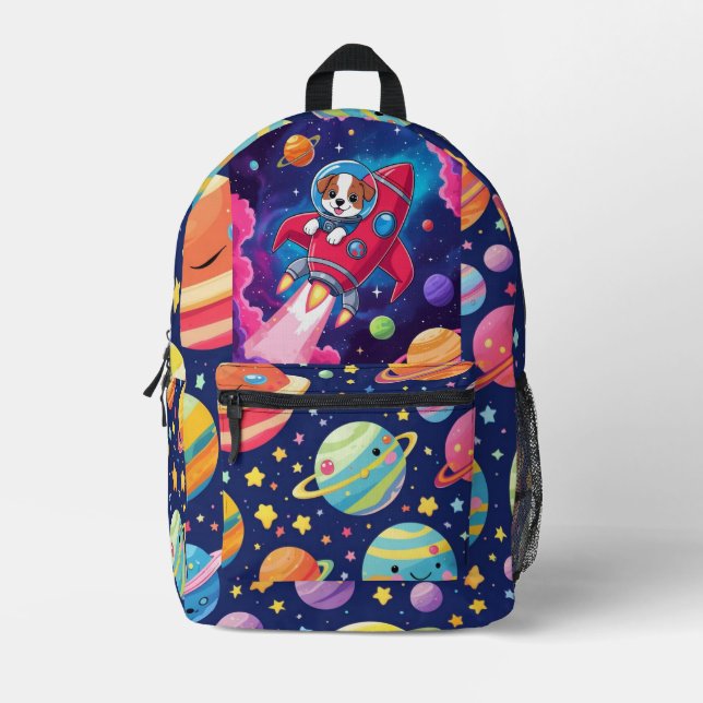 Impresa Misión Rocket Pup - Mochila de aventura espacial p (Anverso)