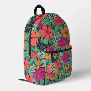 Impresa Mochila Abstract Matisse Hibiscus Mariposas