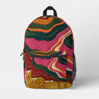 Impresa Mochila abstracta de tonos rosa y azul Canyon