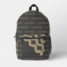 Impresa Mochila abstracta LUNANCÉA – Estilo dorado y oscur