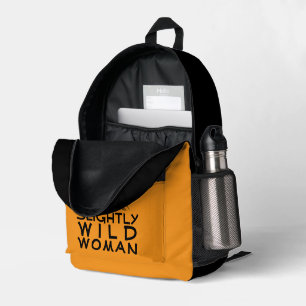 Impresa Mochila amarilla irónica para senderismo minimalis