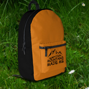 Impresa Mochila amarilla para senderismo para amantes de l