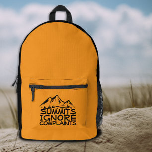 Impresa Mochila amarilla y negra para aventuras al aire li