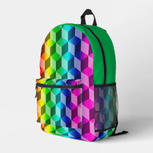 Impresa Mochila (ao) - Ilusión de bloques arcoiris