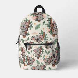 Impresa Mochila Árbol Abrazo de Koala – Bosque Pastel Lind