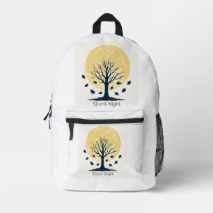 Impresa Mochila Árbol Luz de Luna Noche Silenciosa