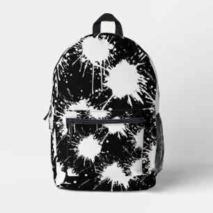 Impresa Mochila artística moderna - blanco y negro