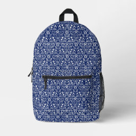 Impresa Mochila azul de Arte William Morris