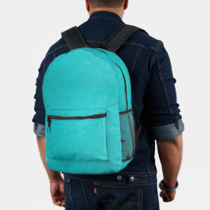 Impresa Mochila Azul de Cocodrilo Simulada