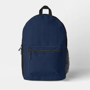 Impresa Mochila Azul Marino Oscuro con Monograma Geométric