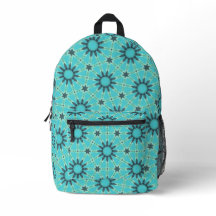 Mochila Azul Moderna con Estallido Geométrico