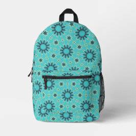Impresa Mochila Azul Moderna con Estallido Geométrico