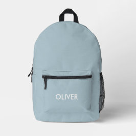Impresa Mochila Azul Pastel Personalizada para Niños